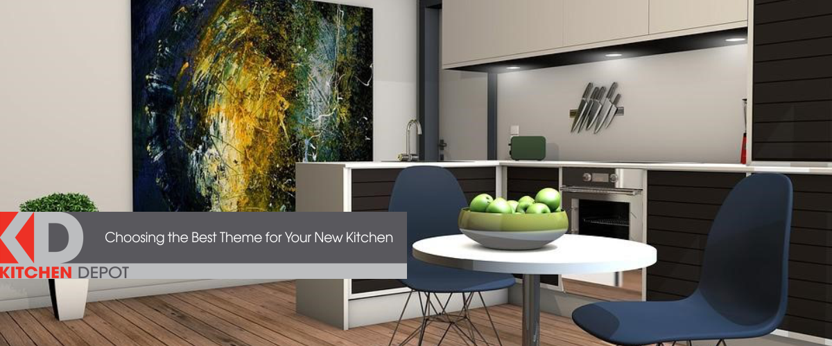 Themed kitchens result in unique & creative kitchen designs such as this modern art kitchen.